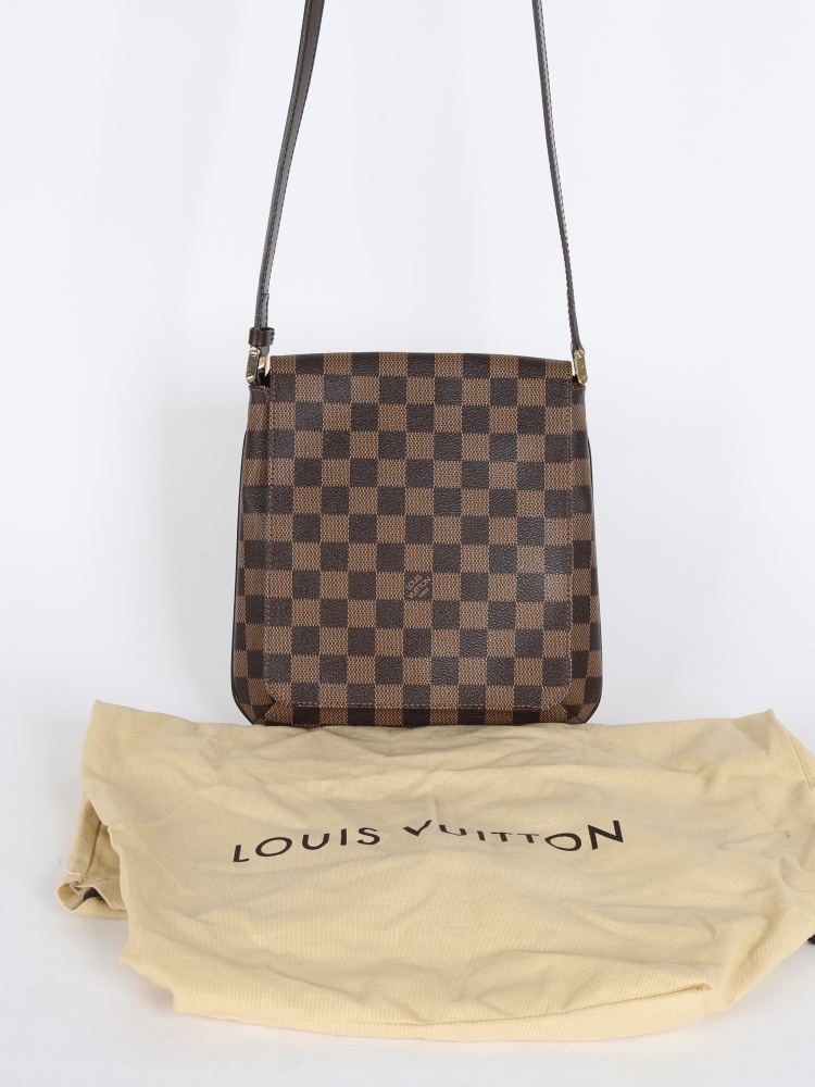 LOUIS VUITTON Musette Salsa Damier Ebene Crossbody Bag Brown-US