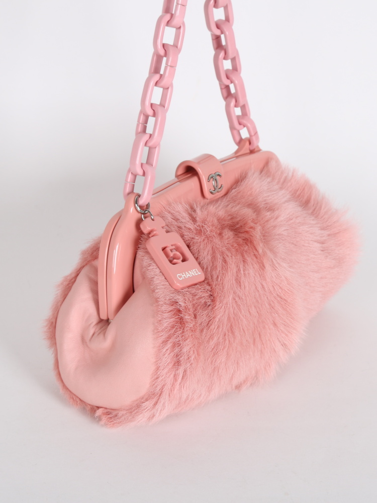 Chanel - N.5 Pink Fur Purse