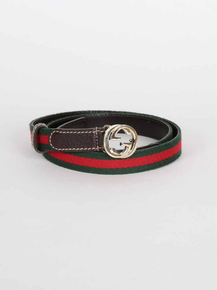 Gucci - GG Tiny Web Belt 85 | www.luxurybags.eu