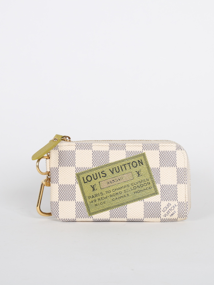 vuitton key pouch damier azur