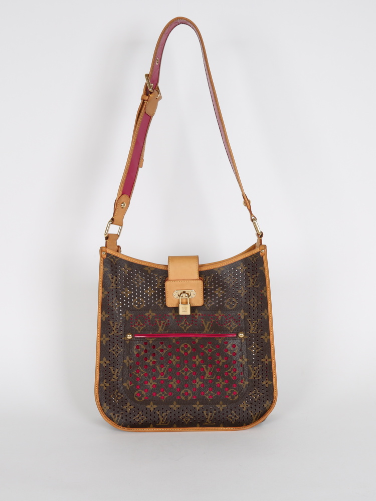 Louis Vuitton Limited Edition Pink Perforated Monogram Canvas Musette