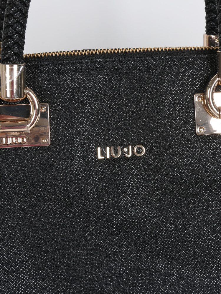 hostilidad literalmente Mojado Liu Jo - Anna Black Saffiano Top Handle Bag | www.luxurybags.eu