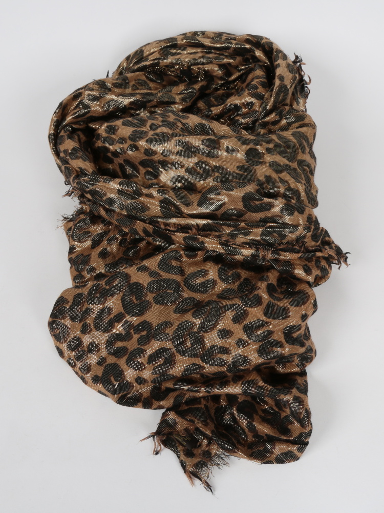 Louis Vuitton Stephen Sprouse Disco Leopard Print cashmere Silk Scarf Wrap