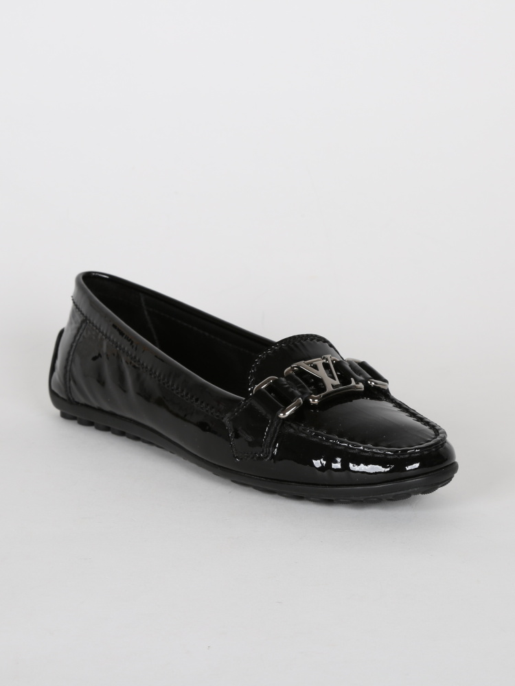 Louis Vuitton Black Oxford Loafers Leather ref.681692 - Joli Closet
