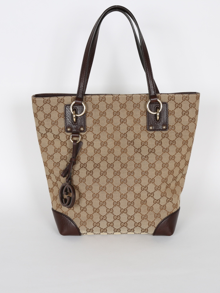 Gucci GG Canvas Charm Tote Bag