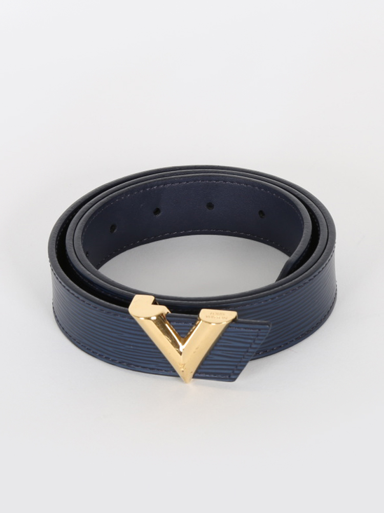 Louis Vuitton Black Epi Leather Essential V Belt 85 CM Louis Vuitton