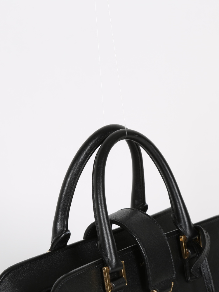 YSL MONOGRAM CABAS LEATHER BABY BLACK – OC Luxury Bags