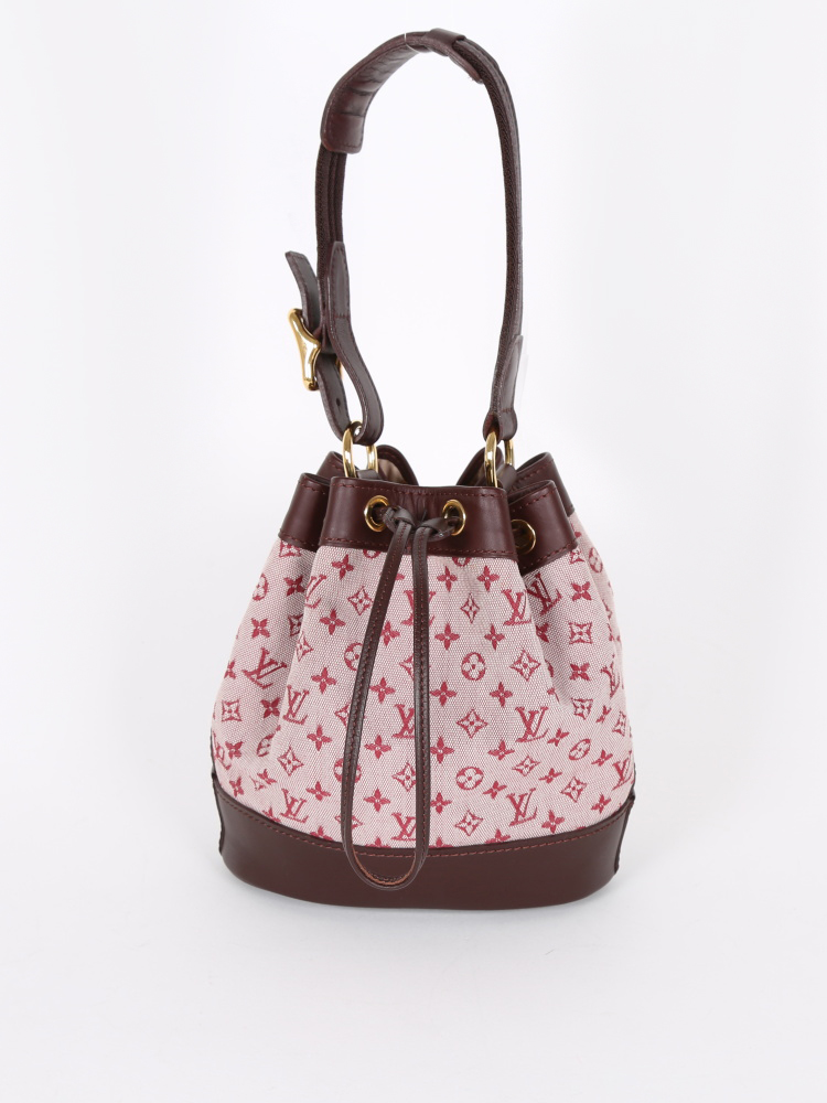 Louis Vuitton Burgundy Monogram Canvas Mini Lin Noelie Bucket Bag