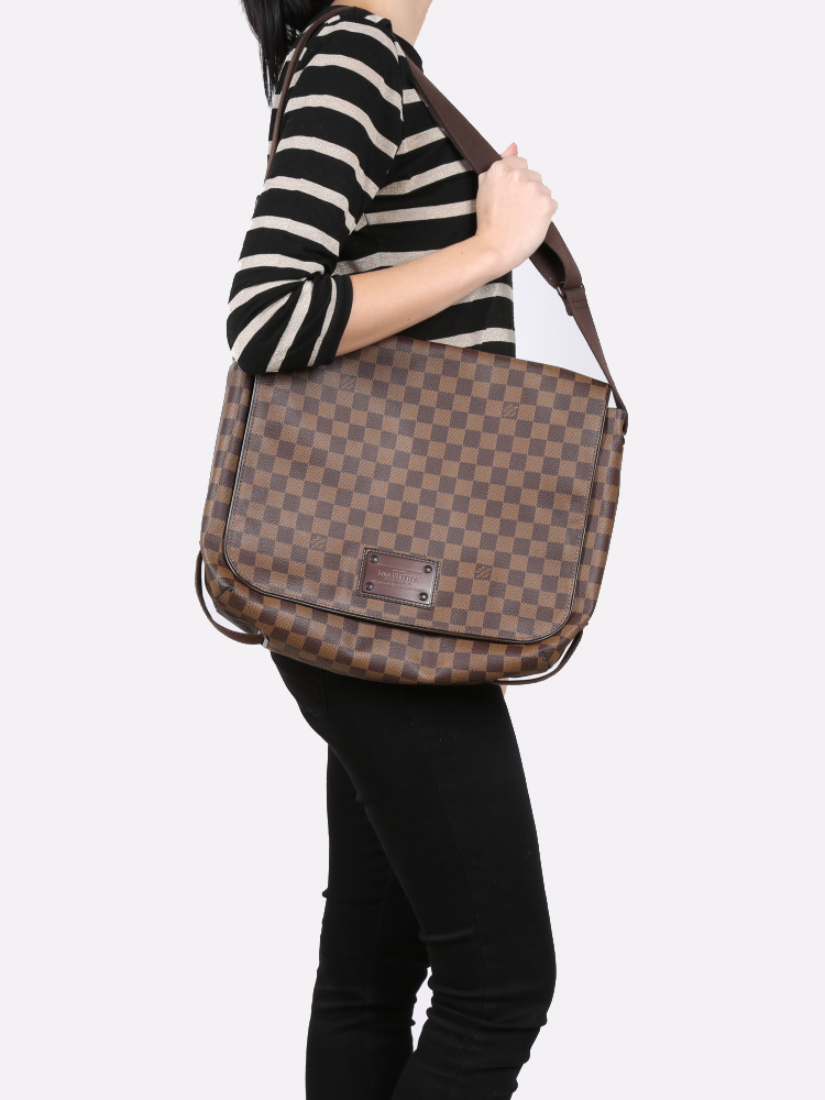 Louis Vuitton Brooklyn GM Damier Ebene Shoulder Bag Brown