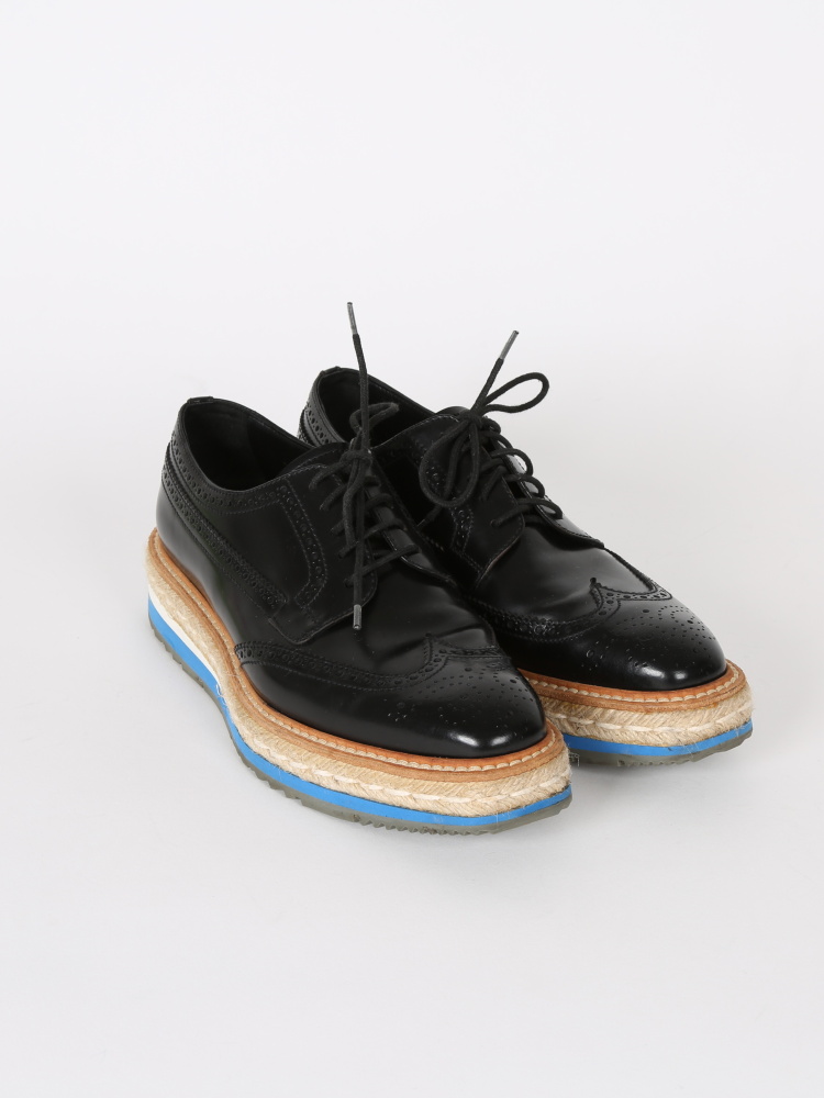 Prada wingtip brogue platform sneakers sale