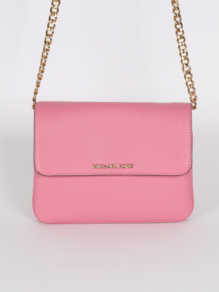 Michael Kors Pink Leather Bedford Flap Crossbody Bag