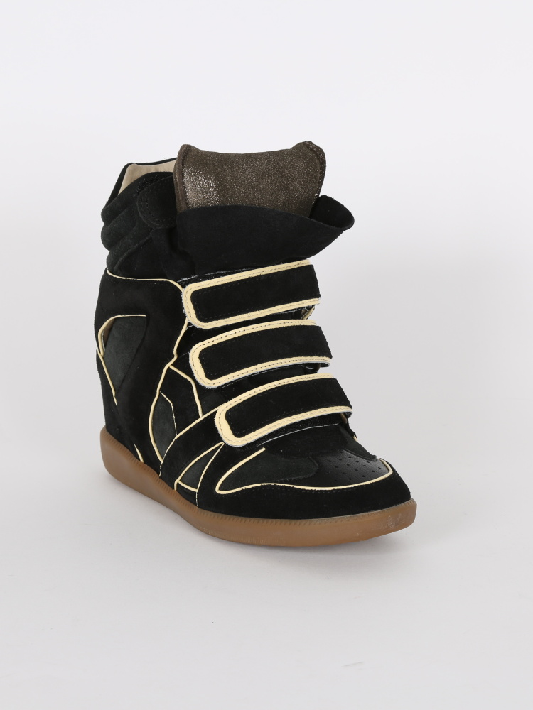 is affældige Nat sted Isabel Marant - Bekett 80 mm Suede Wedge Sneakers Black 36 |  www.luxurybags.eu