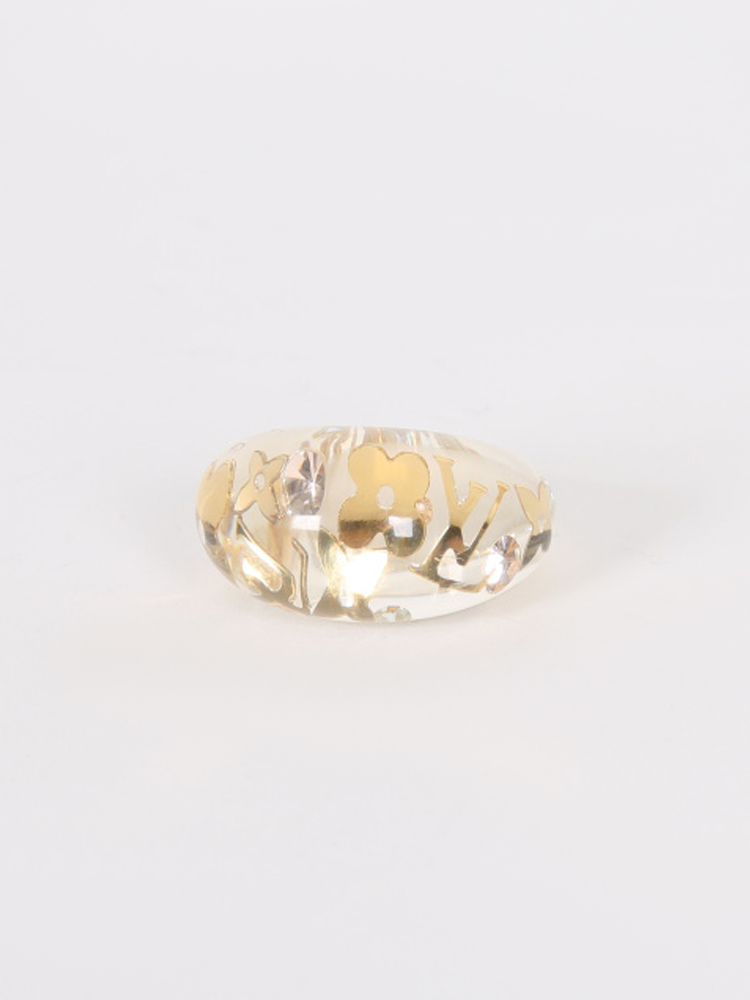 Louis Vuitton Clear Resin Monogram Inclusion Ring - Size L ○ Labellov ○ Buy  and Sell Authentic Luxury