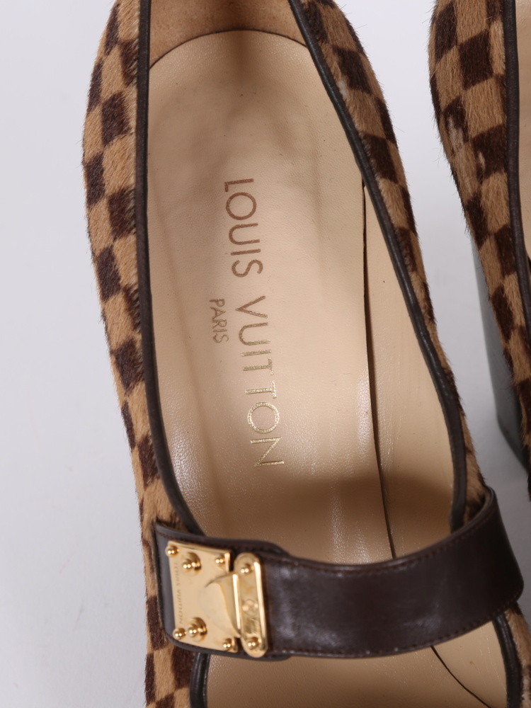 Louis Vuitton Damier Sauvage Calf Hair Mary-Jane Pump Size 7/37.5 - Yoogi's  Closet