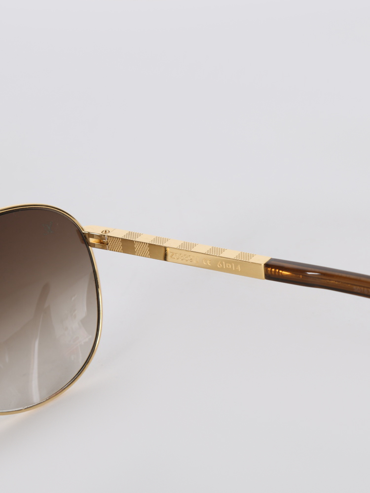 Louis Vuitton Attitude Pilote Sunglasses Z0339U Gold - LabelCentric