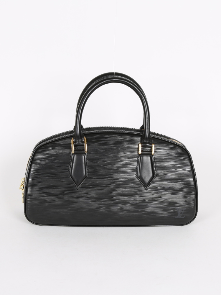 LOUIS VUITTON Jasmine Epi Leather Satchel Bag Black