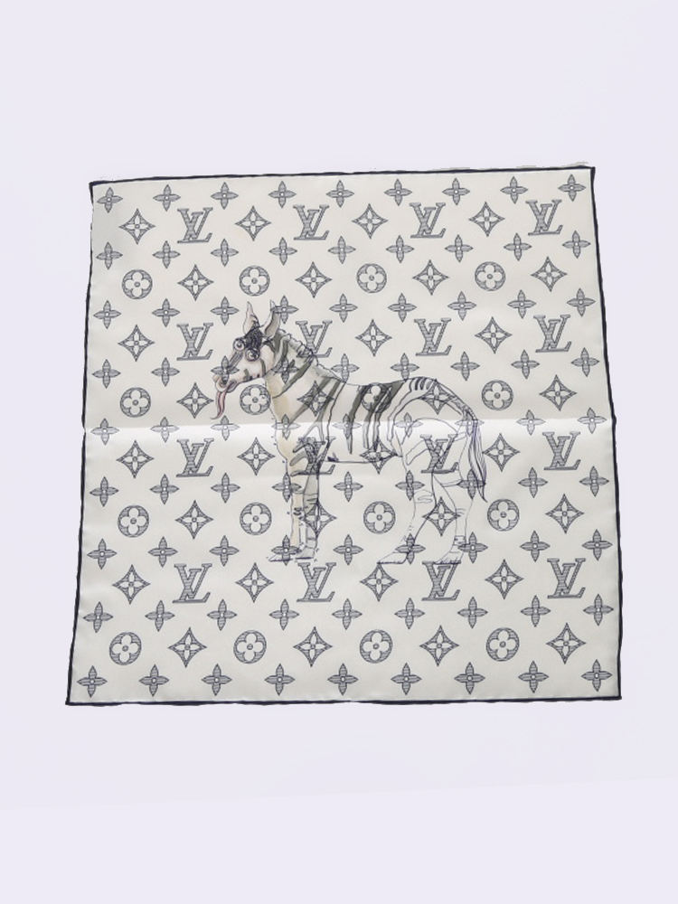 Louis Vuitton Monogram Savane Watercolor Pocket Square