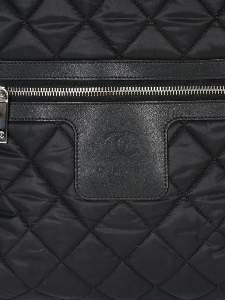 CHANEL COCO COCOON BACKPACK IN BLACK QUILTED CANVAS NYLON BLACK BACKPACK BAG  Cloth ref.321289 - Joli Closet