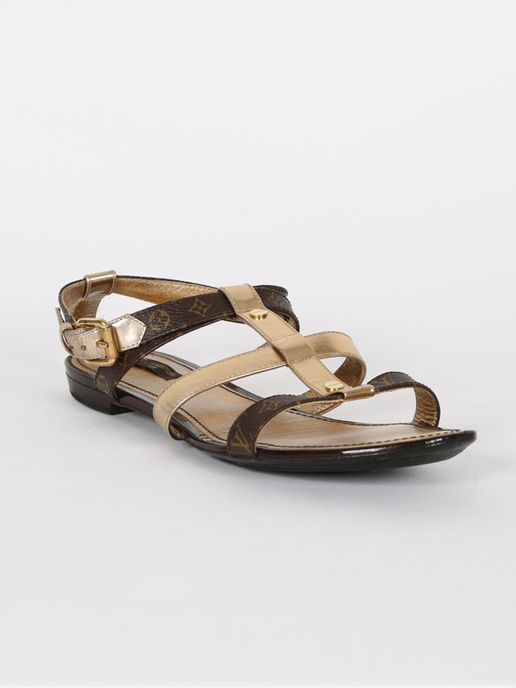 Louis vuitton strap sandals deals