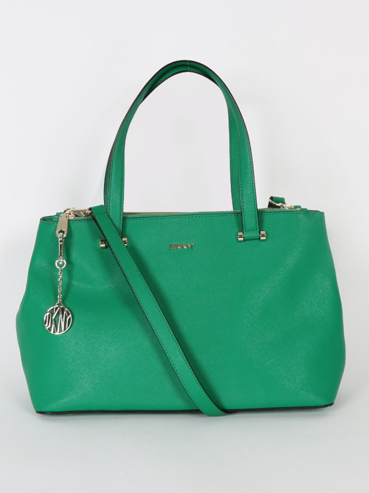DKNY Green Saffiano Leather Bag with Strap www.luxurybags.eu
