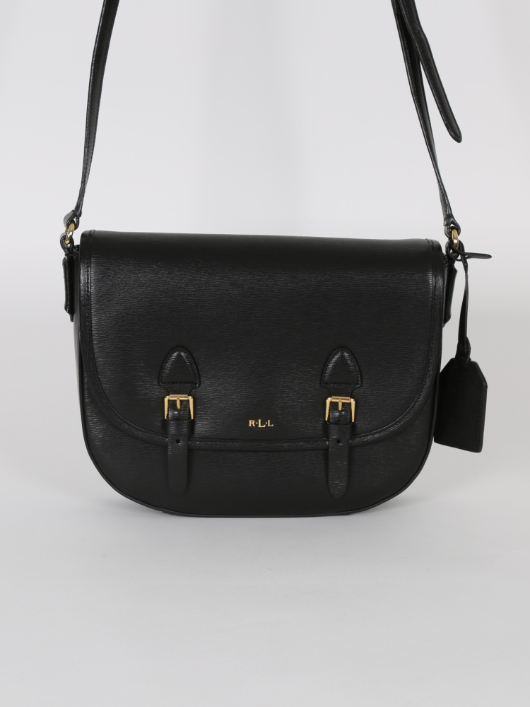 Ralph Lauren Tate Black Saffiano Messenger www.luxurybags.eu