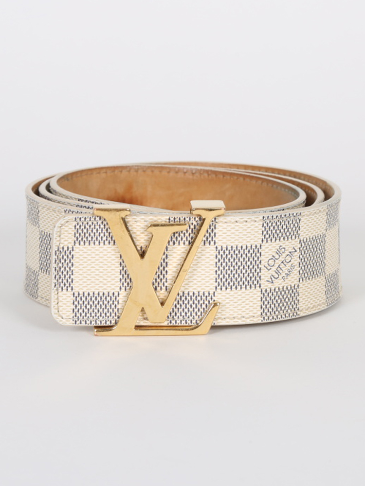 Louis Vuitton Belt Initiales Damier Azur Blue/White