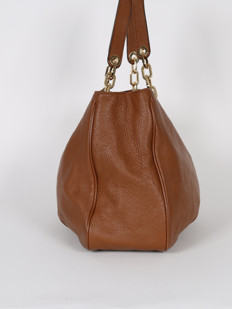 michael kors fulton brown large hobo bag