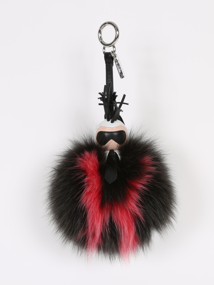 Currently craving: Fendi letter pompom fox-fur bag charms