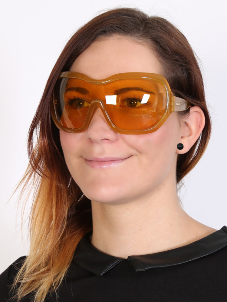 Prada Yellow Mask Sunglasses www.luxurybags.eu