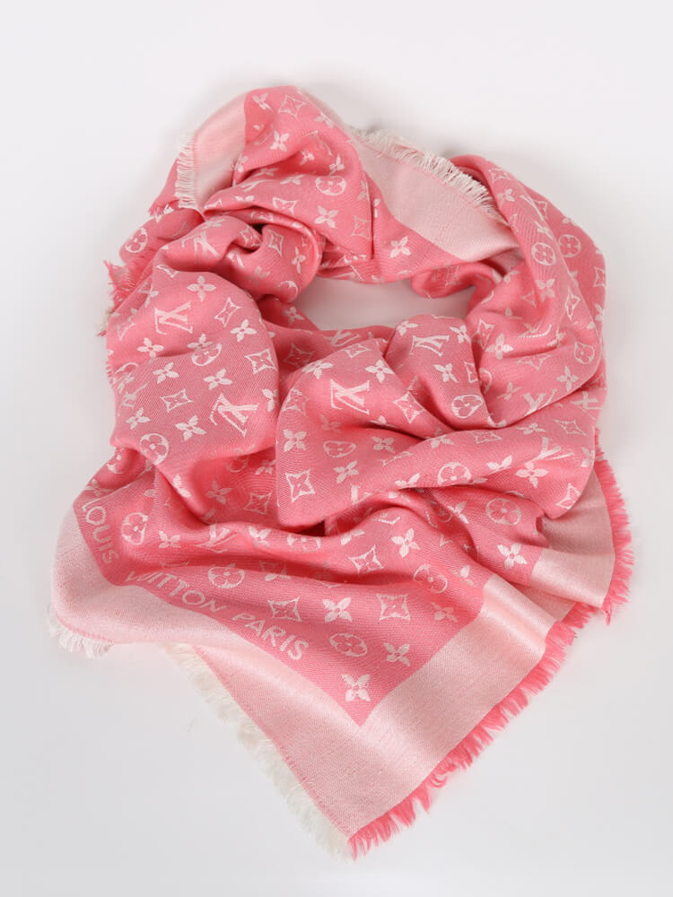 Louis Vuitton Monogram Neo Denim Shawl - Pink Scarves and Shawls,  Accessories - LOU171853