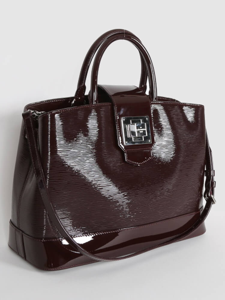 Louis Vuitton, Bags, Louis Vuitton Epi Electric Wine Patent Leather  Mirabeau Satchel Handbag Pm