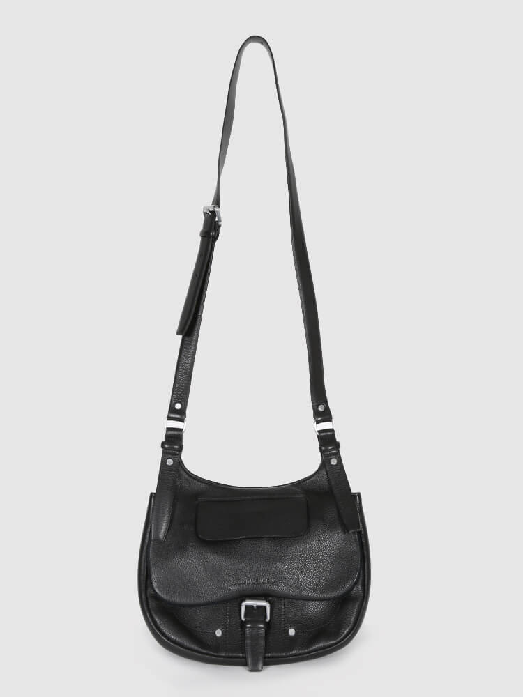 Longchamp Black Leather Balzane Crossbody Bag www.luxurybags.eu