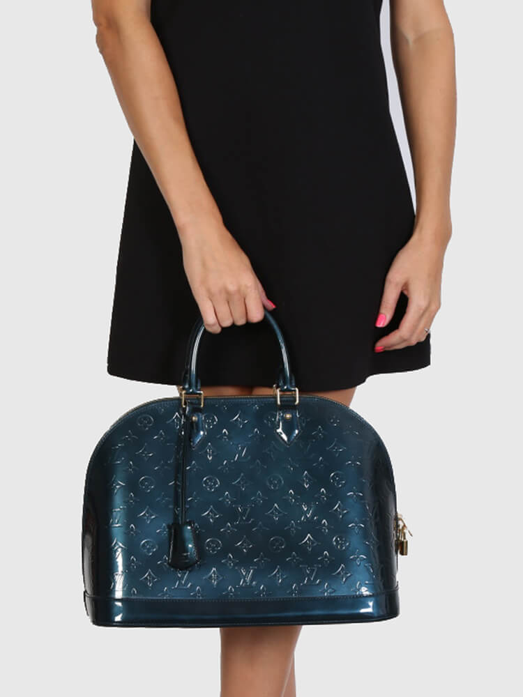 Louis Vuitton - Alma GM Monogram Vernis Leather Blue Nuit