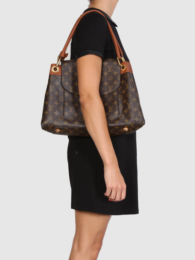 Louis Vuitton Olympe in mono canvas and tan leather Brown Cloth