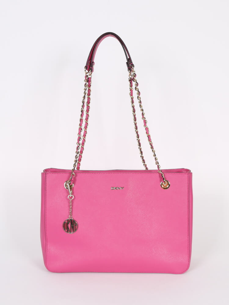 DKNY - Saffiano Leather Pink Chain Bag