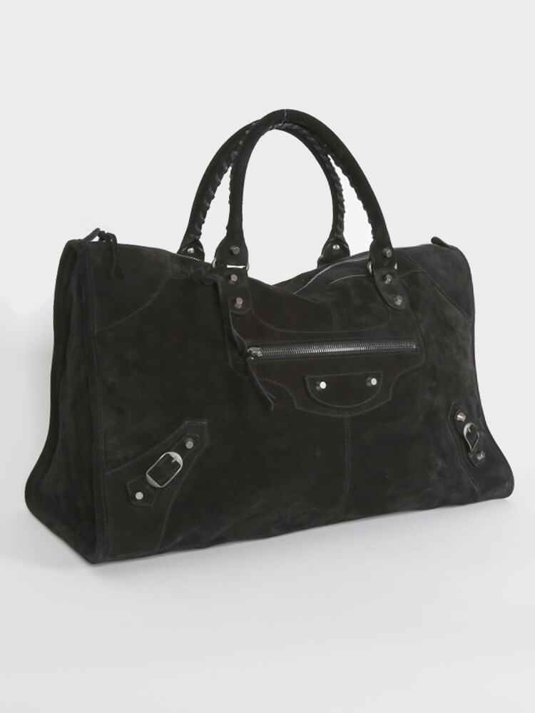 Balenciaga - Classic Work Bag Black Suede | www.luxurybags.eu