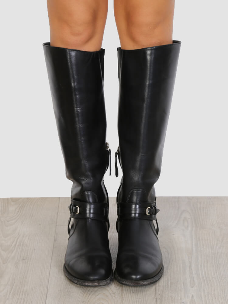 Burberry leather riding clearance boots