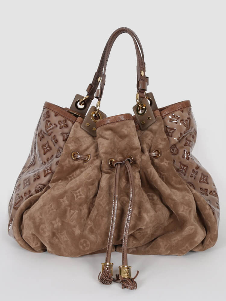 Louis Vuitton Brown Suede Patent Monogram Irene Coco Bag – Boutique LUC.S