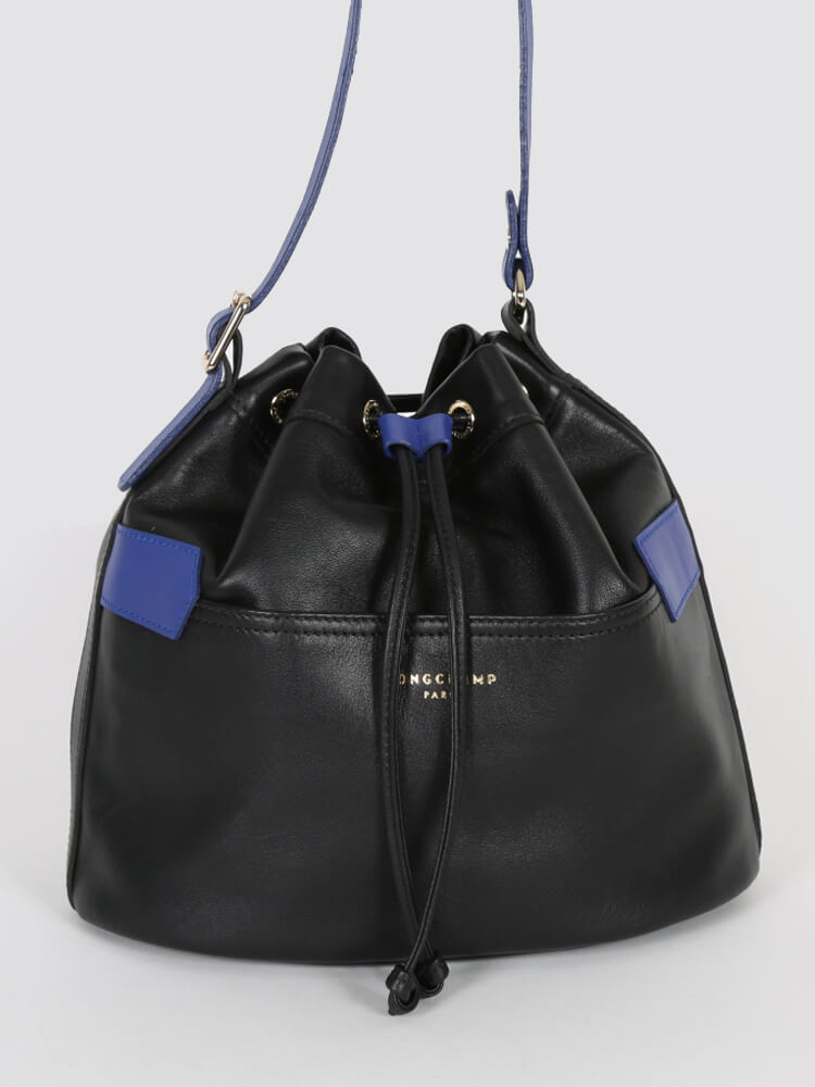 longchamp bucket bag leather