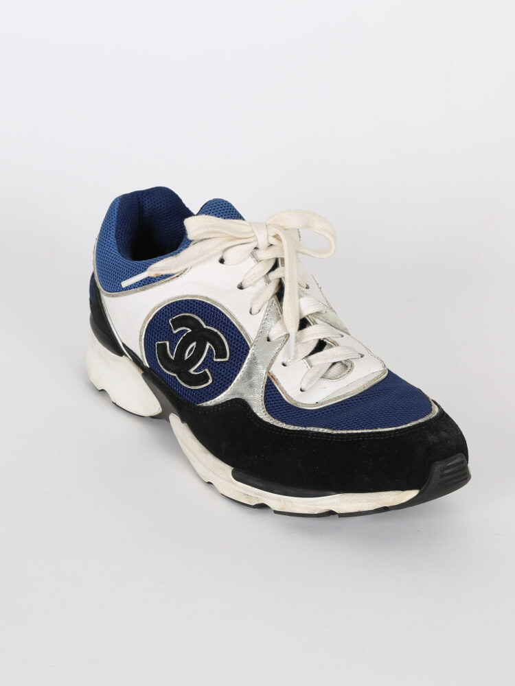 Chanel - CC Cruise Suede Trainer Sneakers Blue 41