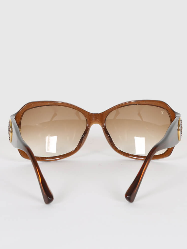 LOUIS VUITTON Ursula Strass Burgundy Sunglasses Women, w/Case & Gift  Bag