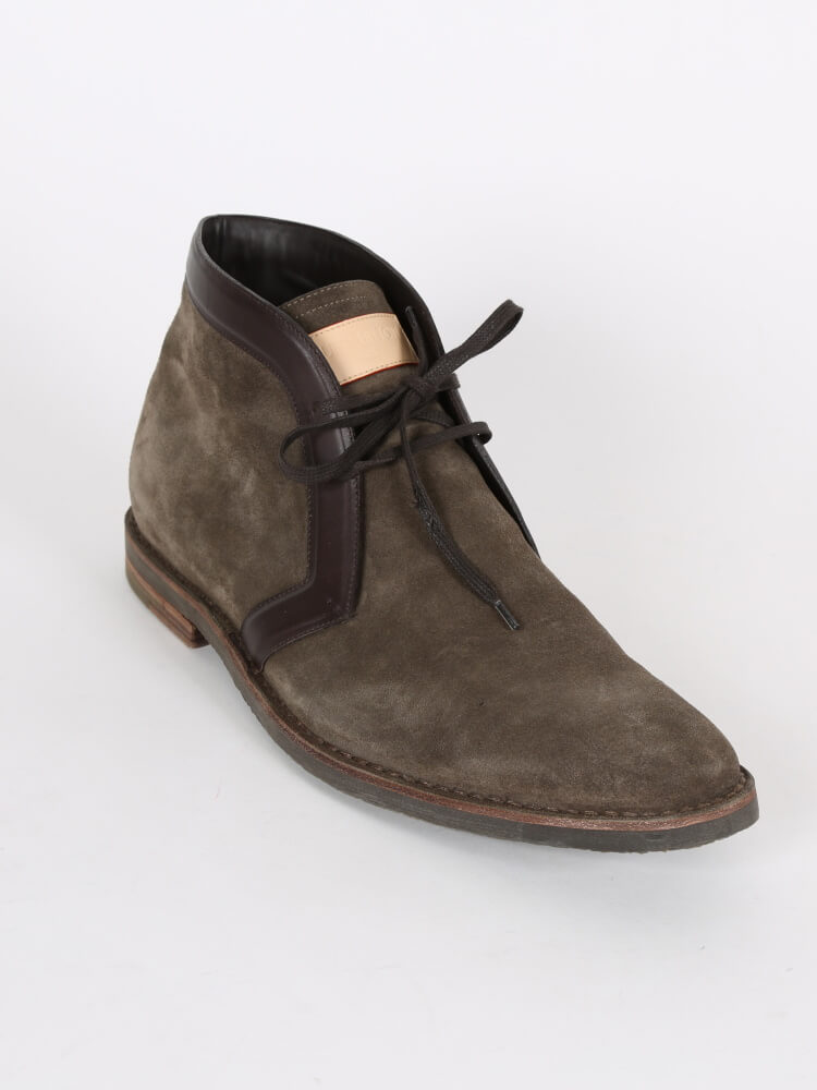 Louis Vuitton - Landscape Suede Men Ankle Boots Khaki 10