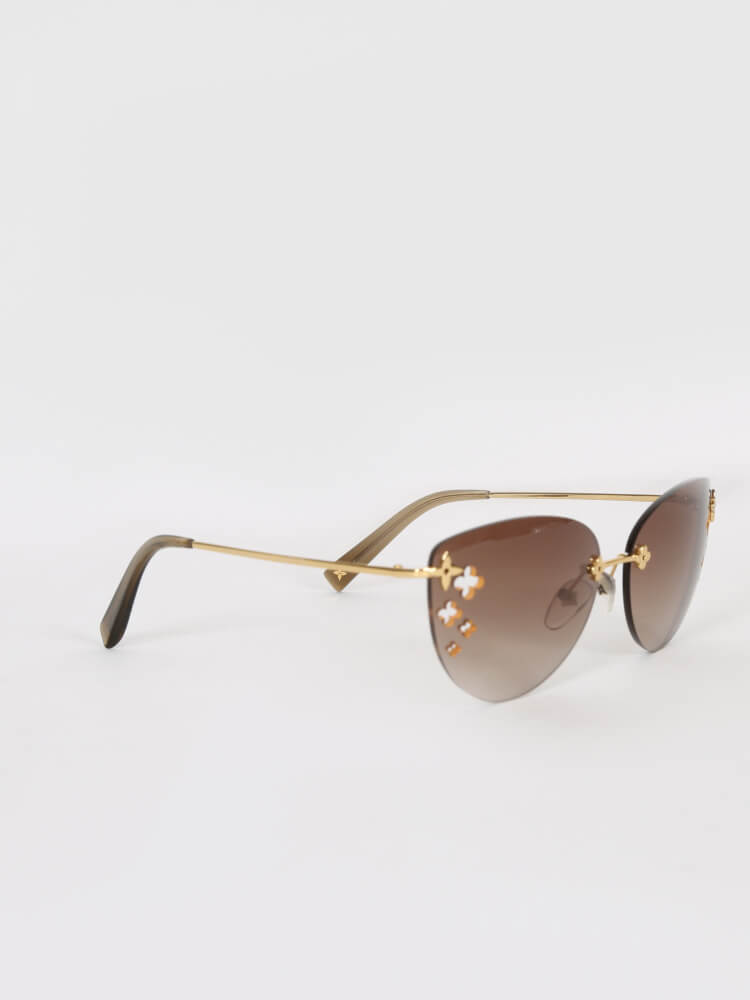 Louis Vuitton Brown Gradient Z0051U Desmayo Rimless Cat Eye