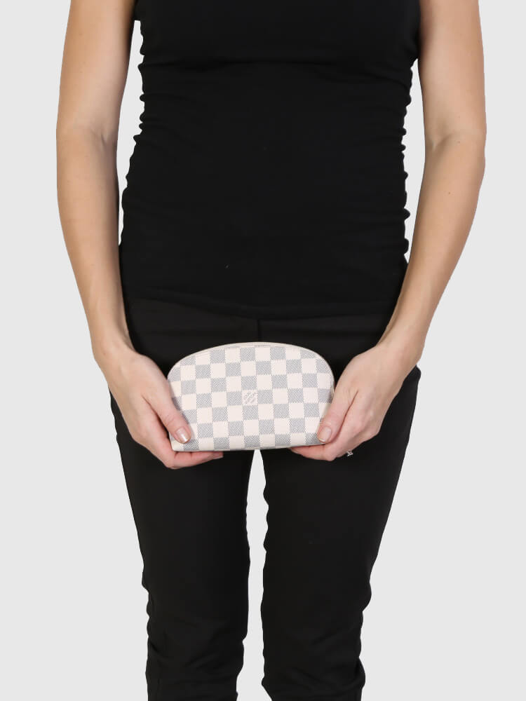 LOUIS VUITTON: Damier Azur Cosmetic Pouch – Luv Luxe Scottsdale