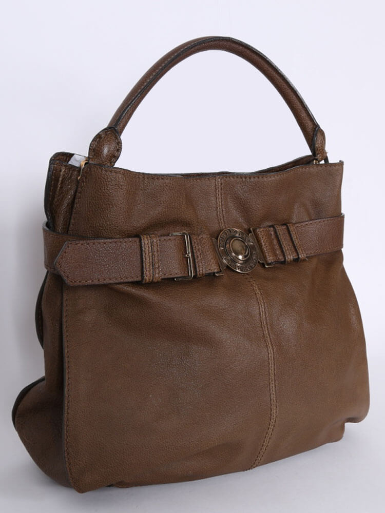 Burberry - Buffalo Brown Leather Hobo Bag | www.luxurybags.eu