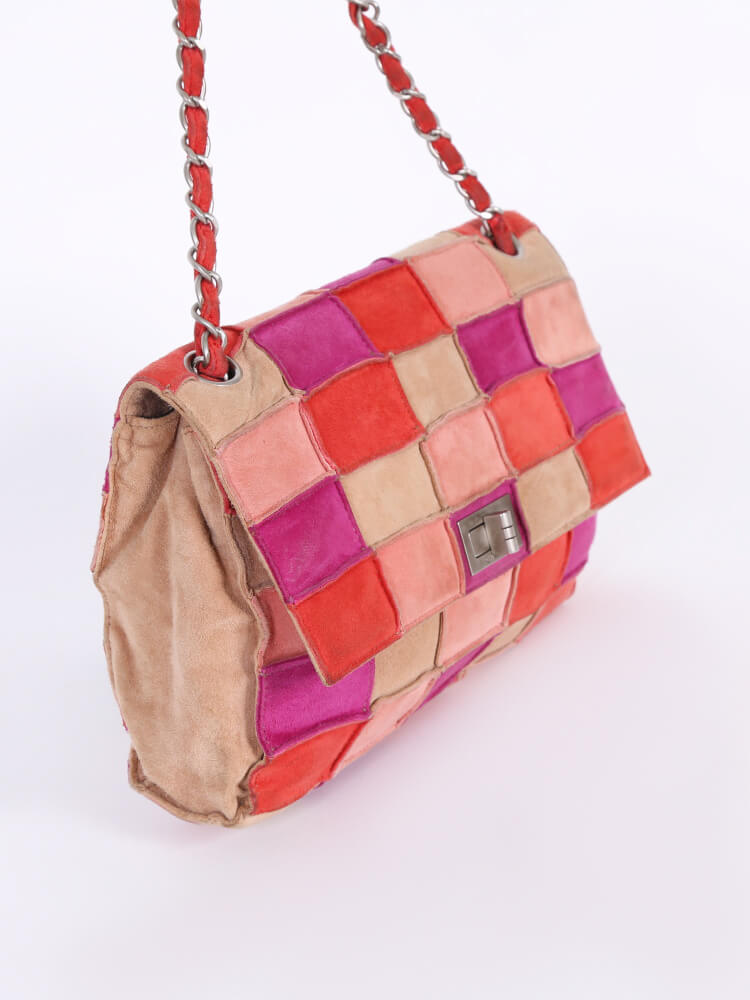 Chanel Limited Edition Pink Quilted Suede Patchwork Reissue Single Flap Bag  (Authentic Pre-Owned) - ShopStyle
