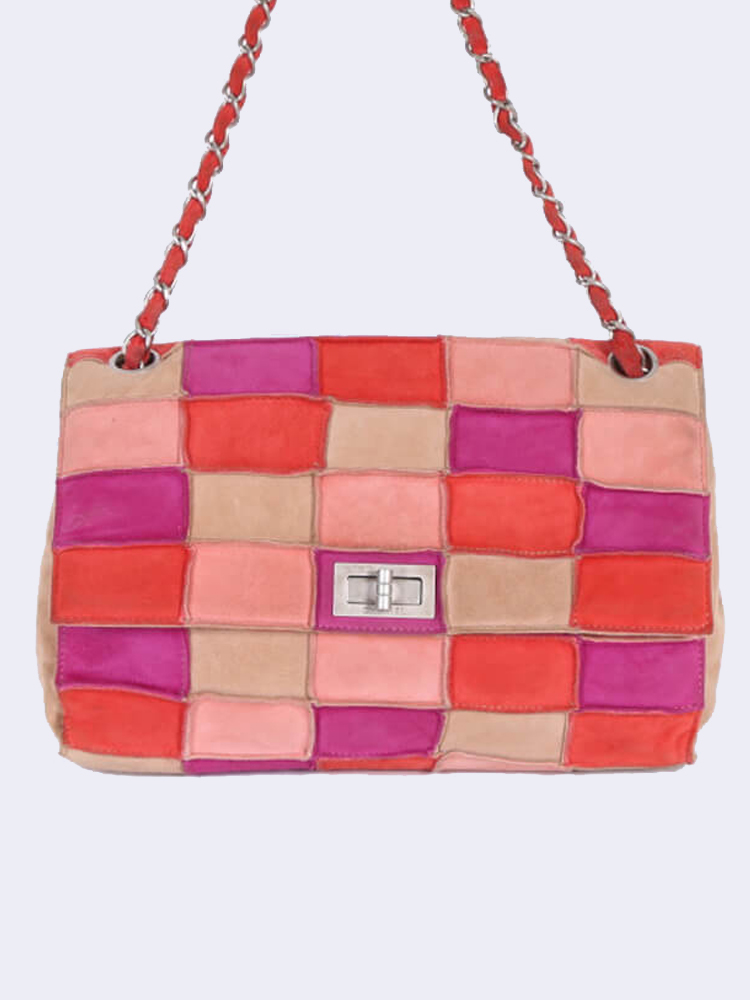 Chanel - Mademoiselle Reissue Suede Patchwork Flap Bag