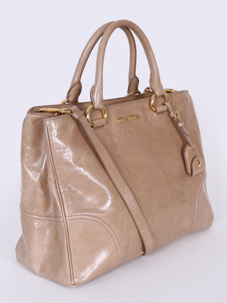Miu Miu Vitello Shine Tote Bag (SHG-30867) – LuxeDH