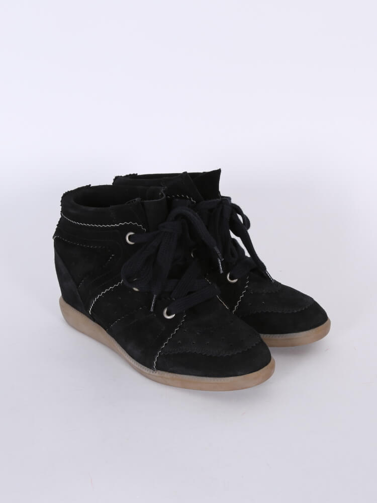 sekstant ufravigelige Kilde Isabel Marant - Bobby Perfo Suede Wedge Sneakers Black 41 |  www.luxurybags.eu