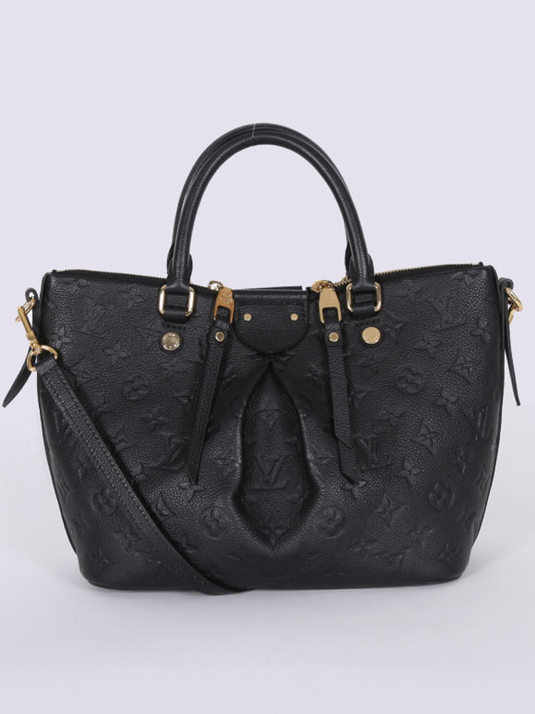 Louis Vuitton Mazarine Handbag Monogram Empreinte Leather PM Gray 1165801